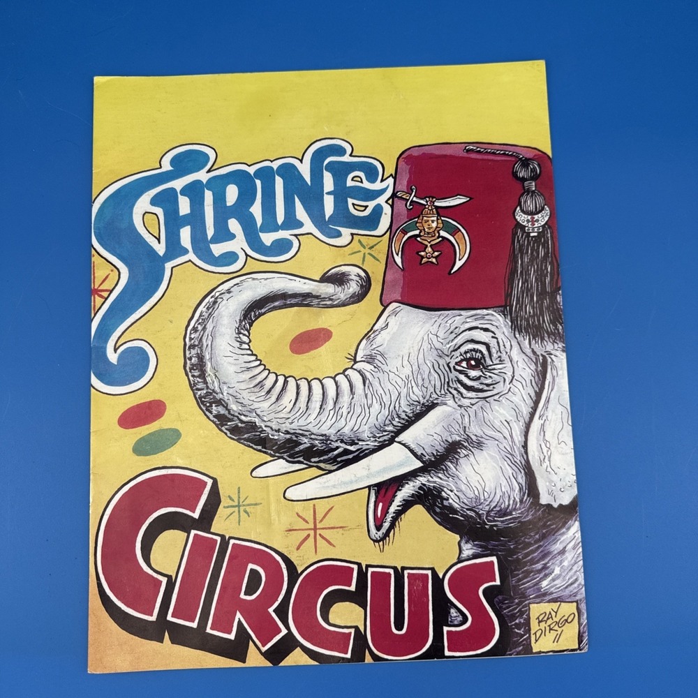 Vtg. Coloring Book Hadi Shrine Circus Roberts Stadium Evansville IN By Ray Dirgo
